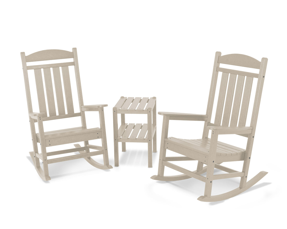 POLYWOOD Presidential 3-Piece Rocker Set in Sand