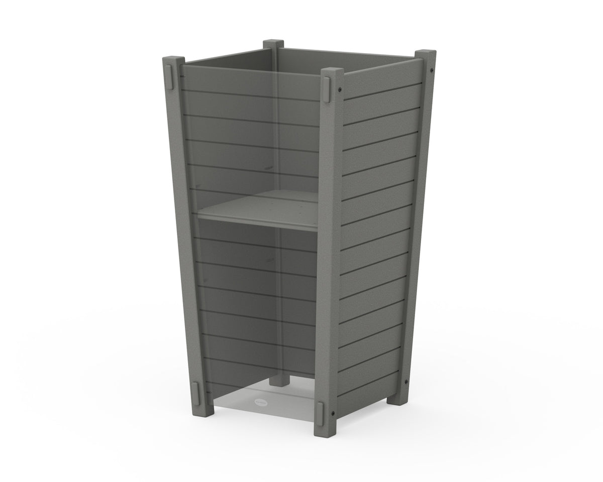 POLYWOOD Nautical Large Tapered Square Tall Planter Box angle view