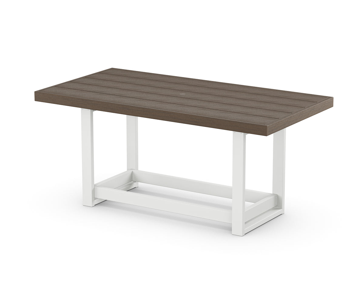 POLYWOOD EDGE 40" x 78" Counter Table in White / Kona