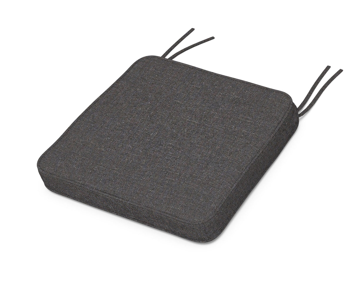 POLYWOOD Chinoiserie Side Chair Seat Cushion in Ash Charcoal