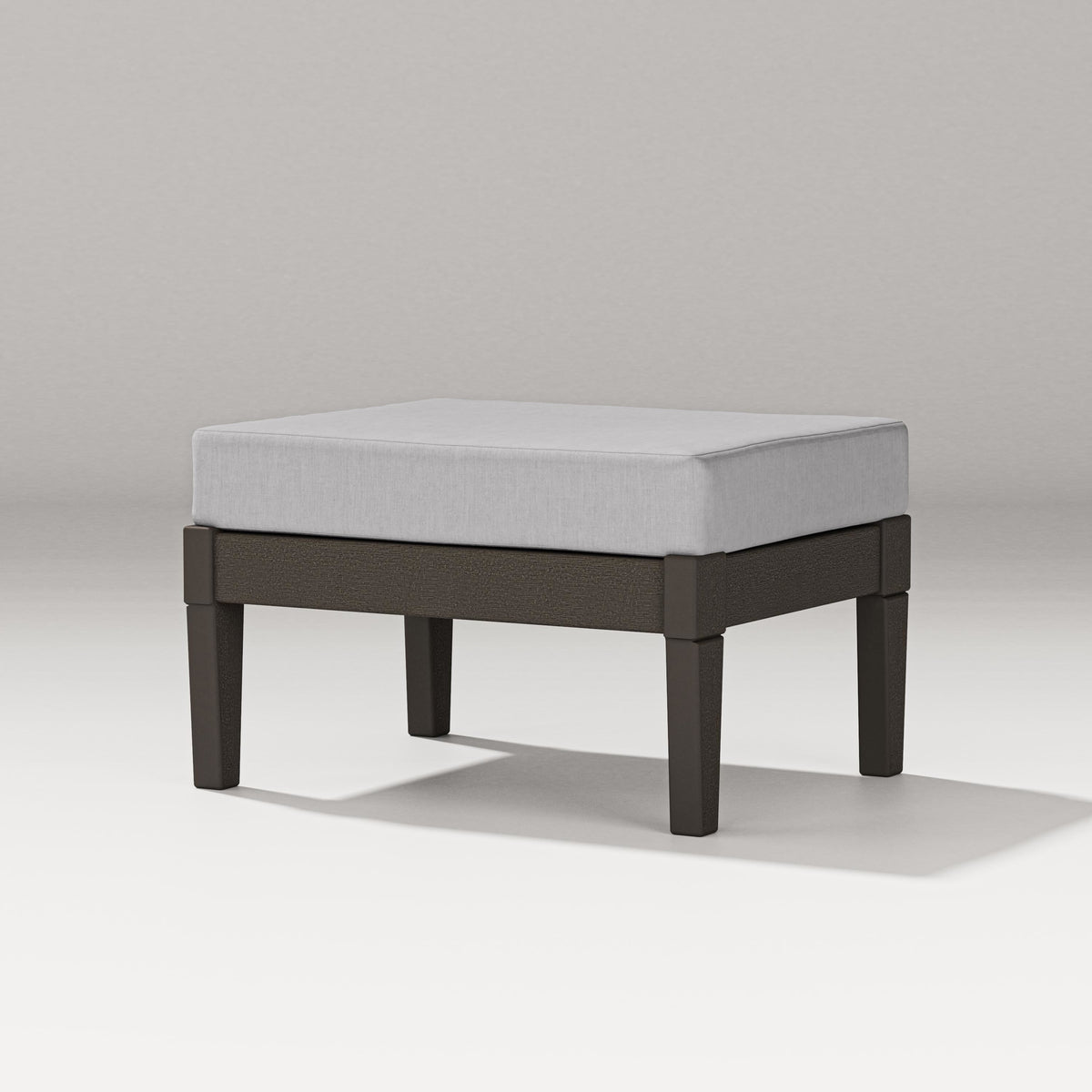POLYWOOD Estate Lounge Ottoman in Vintage Coffee / Granite