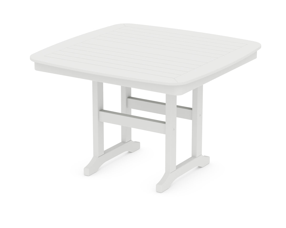 POLYWOOD Nautical 44" Dining Table in White