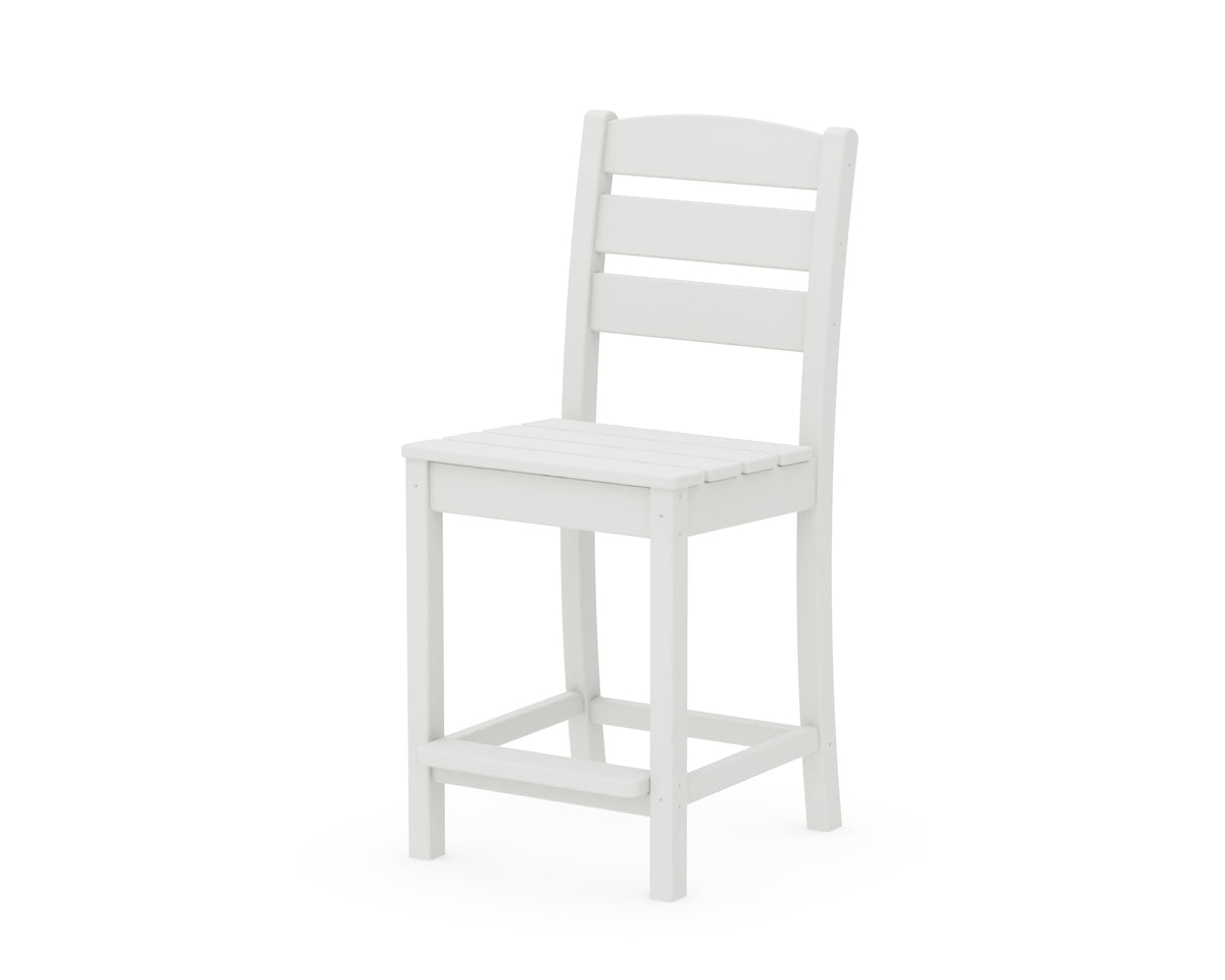POLYWOOD Lakeside Counter Side Chair in Vintage White