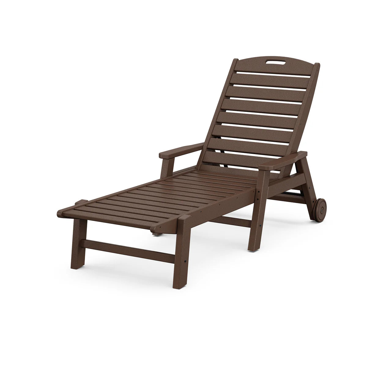 Brown outdoor lounge chair on a white background