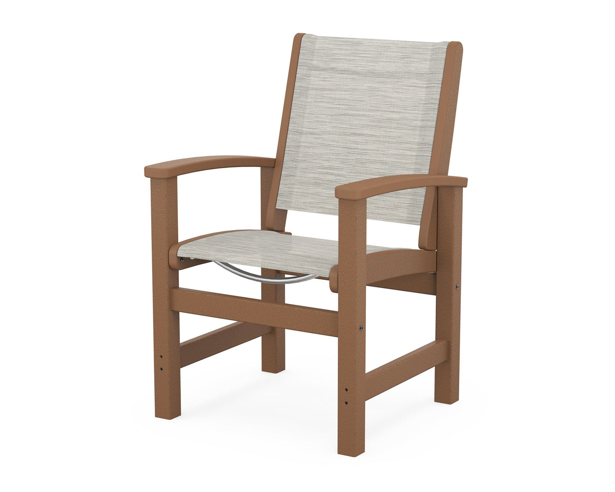POLYWOOD Coastal Dining Chair in Teak / Birch