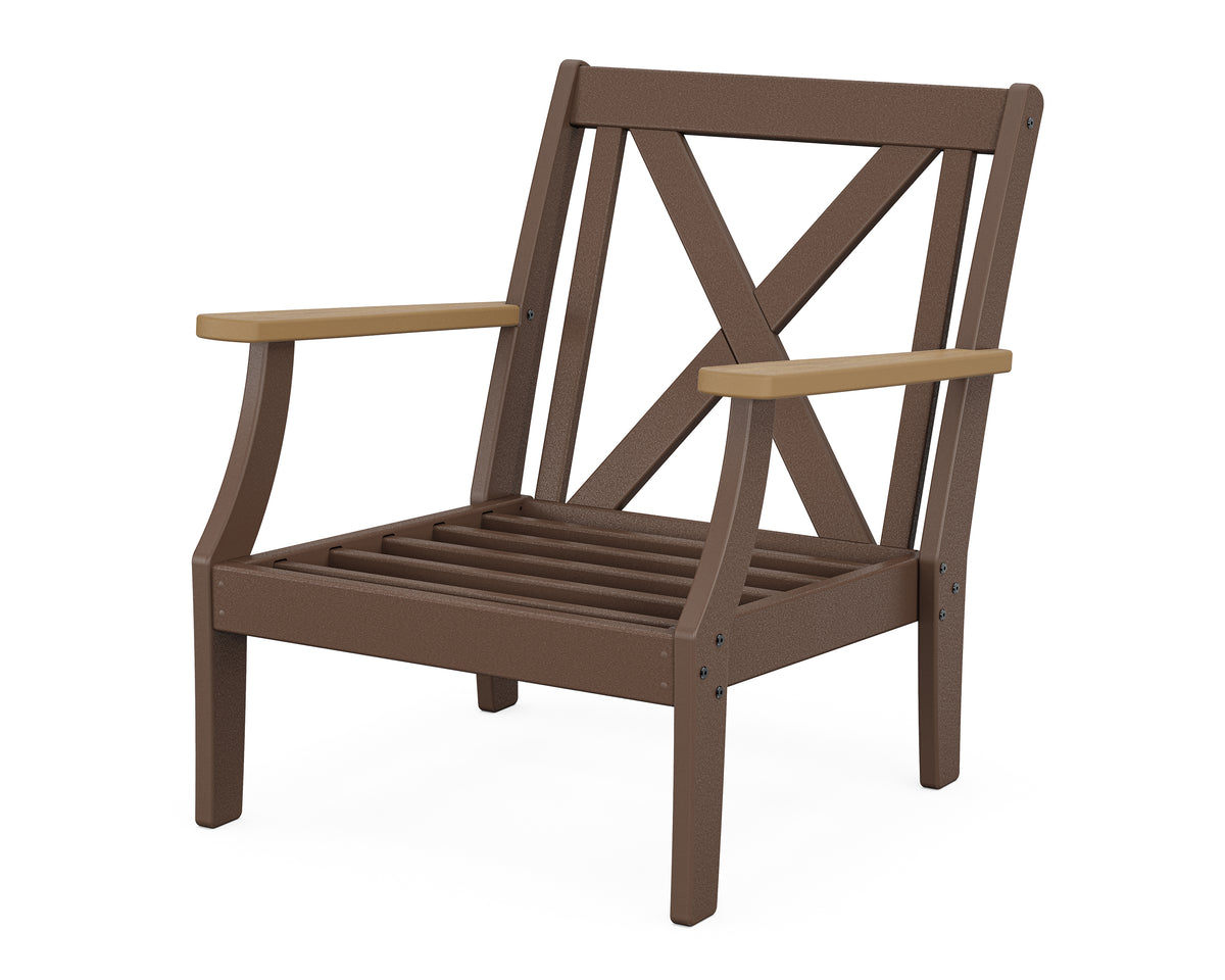 POLYWOOD Braxton Deep Seating Chair Frame in Mahogany / Natural