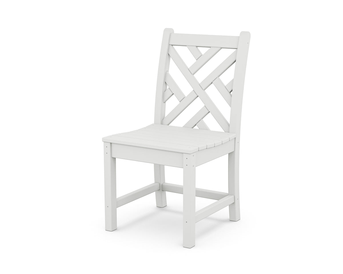 POLYWOOD Chippendale Dining Side Chair in White
