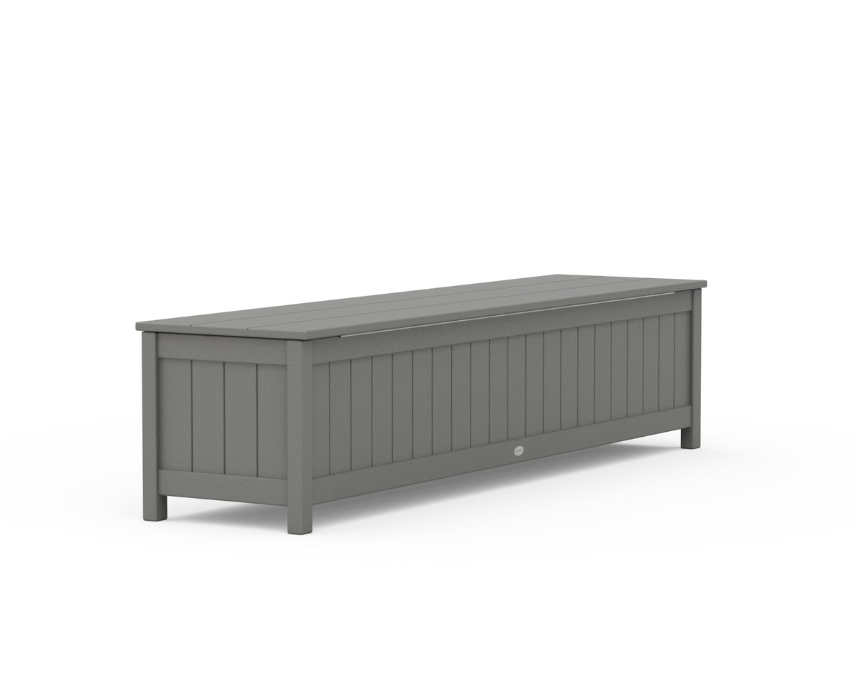 POLYWOOD Vineyard 72" Storage Bench angle view