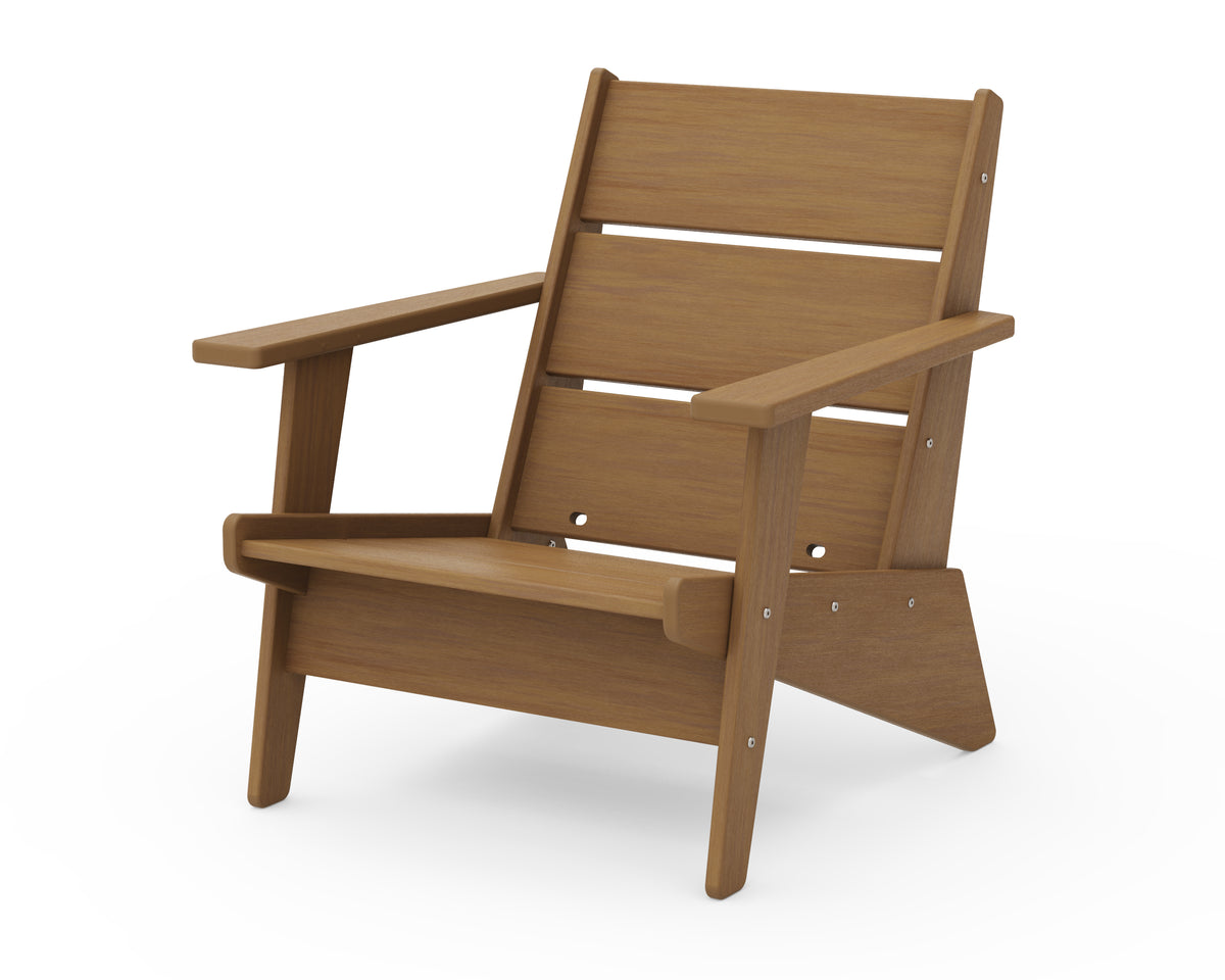 POLYWOOD Riviera Modern Lounge Chair Frame in Natural