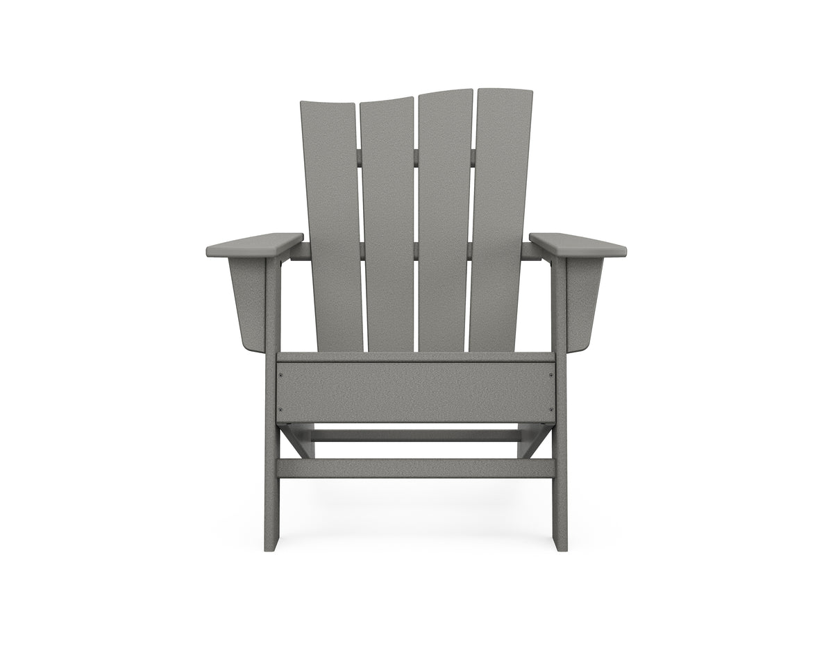 Additional angle of the POLYWOOD The Wave Chair Right in Slate Grey