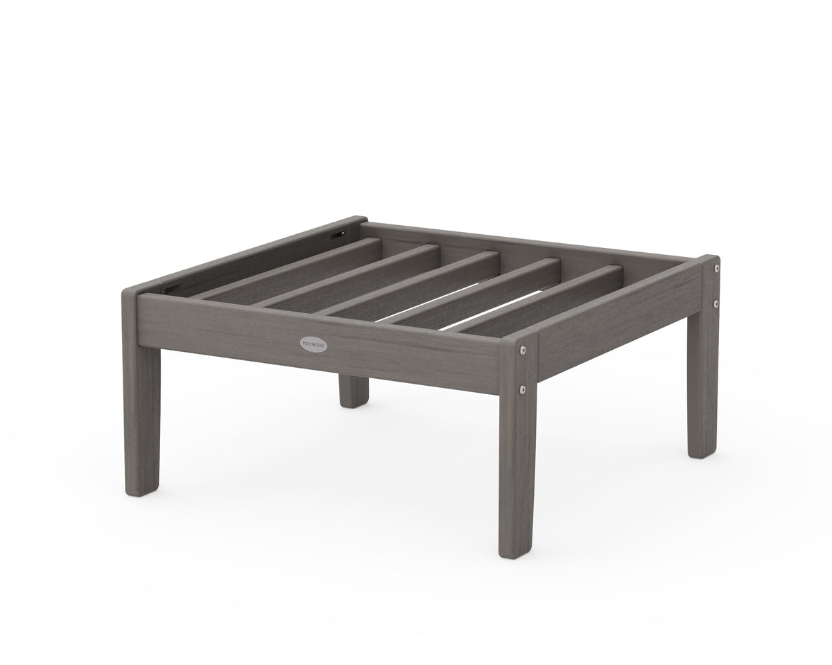 POLYWOOD Braxton Deep Seating Ottoman Frame in Driftwood