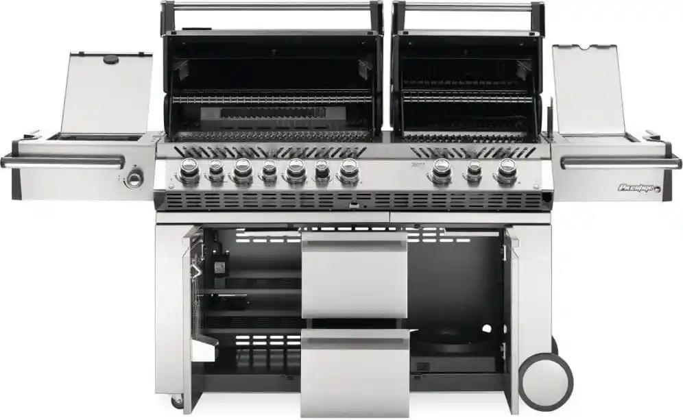 Prestige PRO™ 825 RSBI Large Gas Grill with Power Side Burner, Infrared Rear & Bottom Burners. - Casual Furniture World