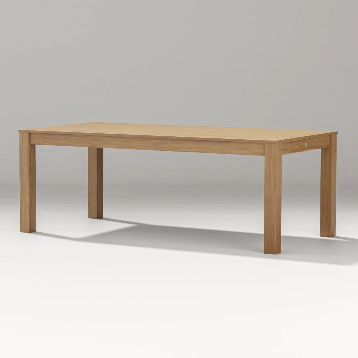 Wooden table on a plain background