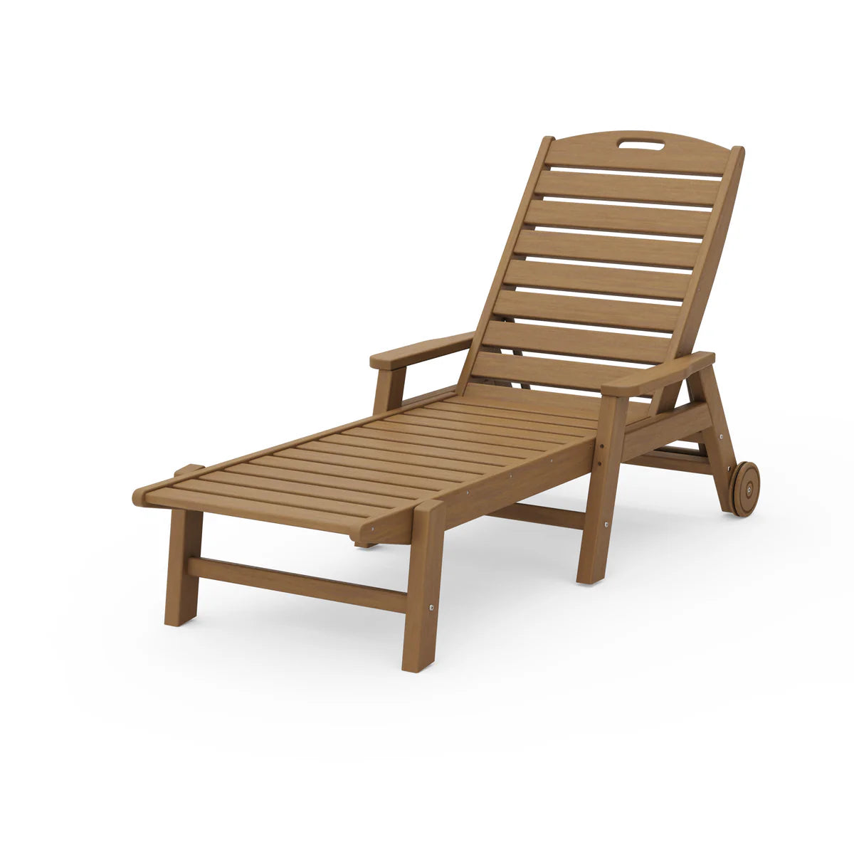 Brown lounge chair on a white background