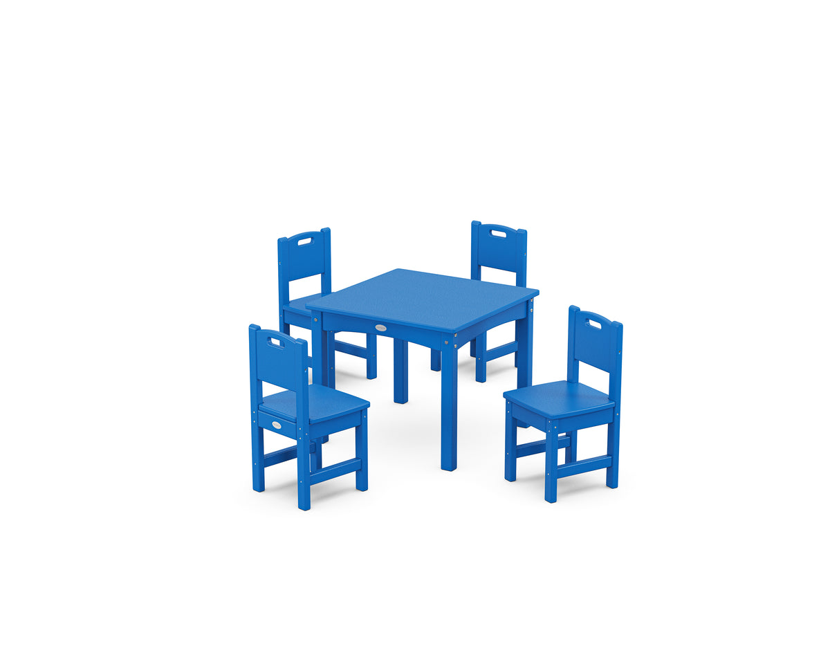 POLYWOOD Toddler 5-Piece Dining Set in Pacific Blue