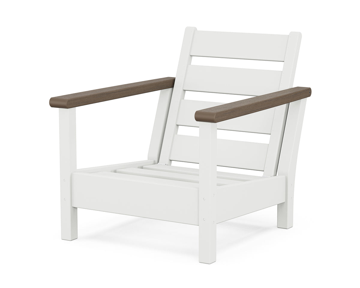 POLYWOOD Harbour Chair Frame in White / Kona