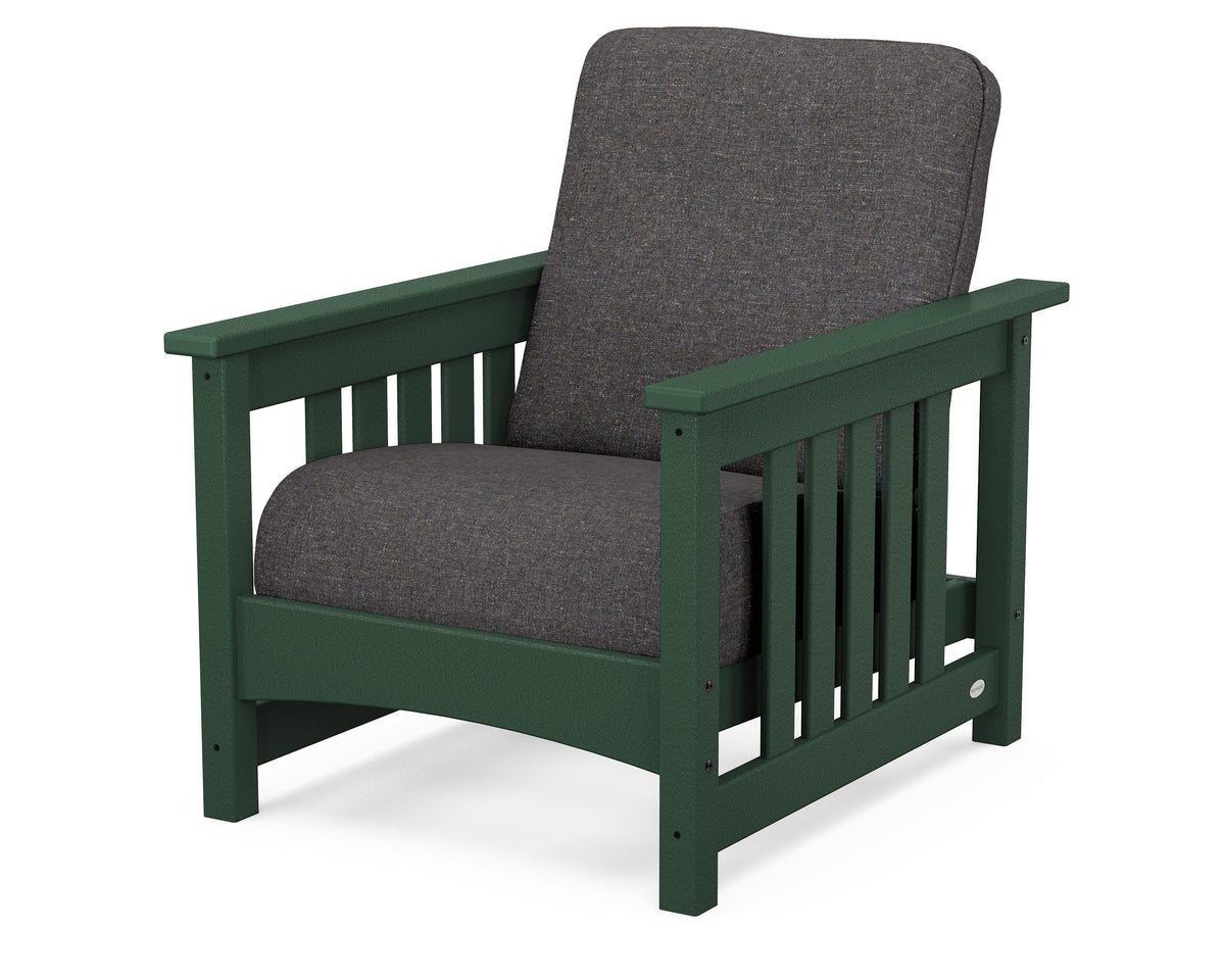 POLYWOOD Club Mission Chair in Green / Ash Charcoal