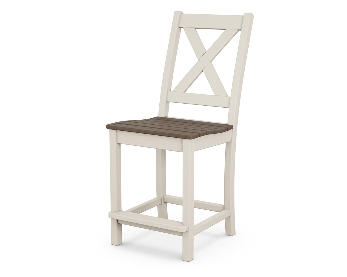 POLYWOOD Braxton Counter Side Chair in Sand / Kona