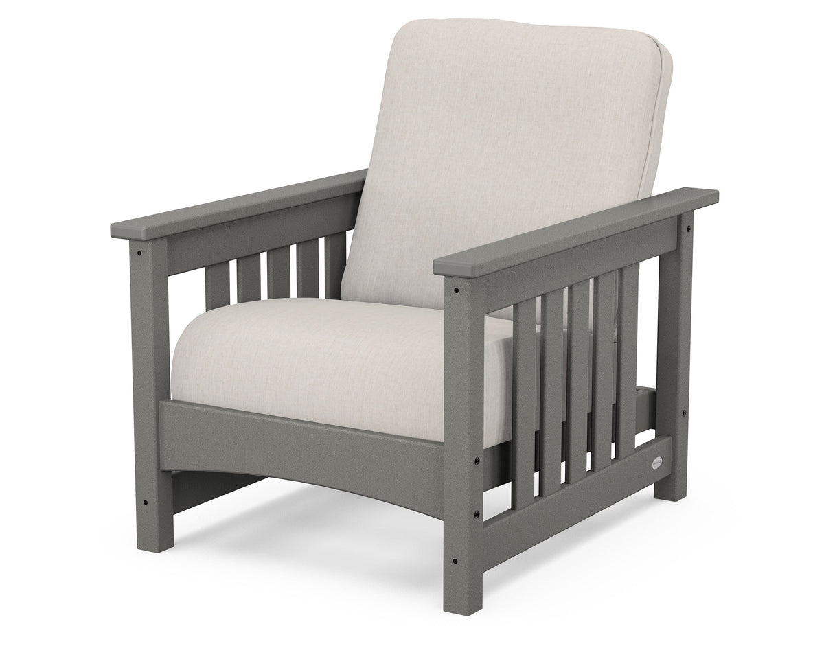 POLYWOOD Club Mission Chair in Slate Grey / Cast Ash