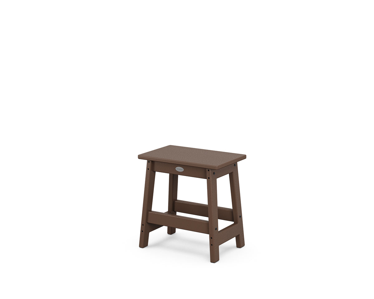 POLYWOOD Modern Studio Stool in Mahogany