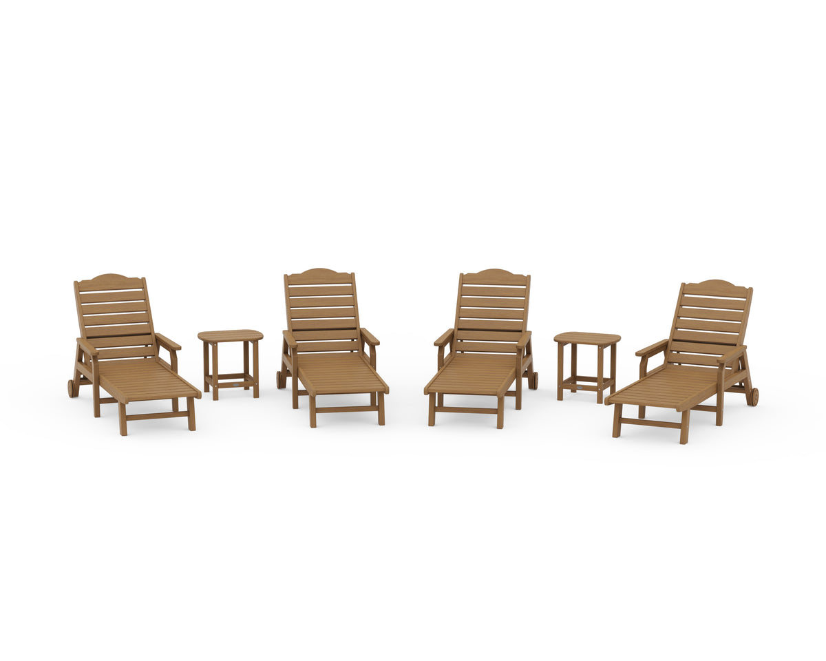 POLYWOOD Draper James Savannah 6-Piece Chaise Lounge Set in Natural