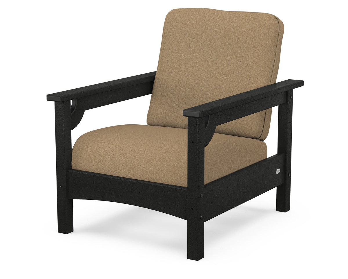 POLYWOOD Club Chair in Black / Sesame