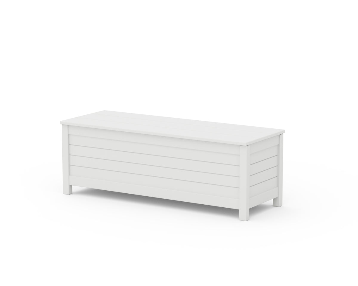POLYWOOD Nautical 48" Storage Bench in White