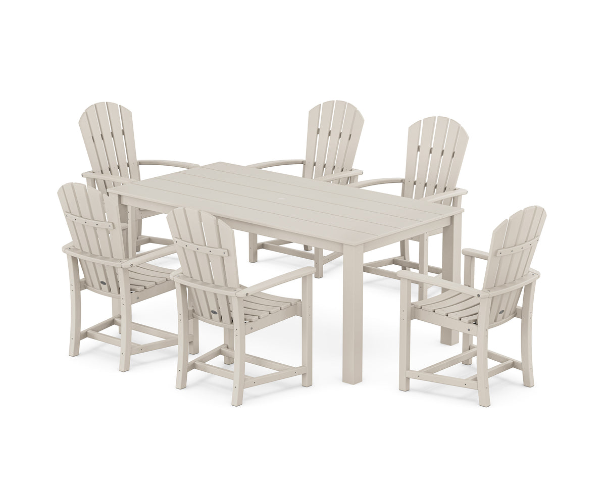POLYWOOD Palm Coast 7-Piece Parsons Dining Set in Sand