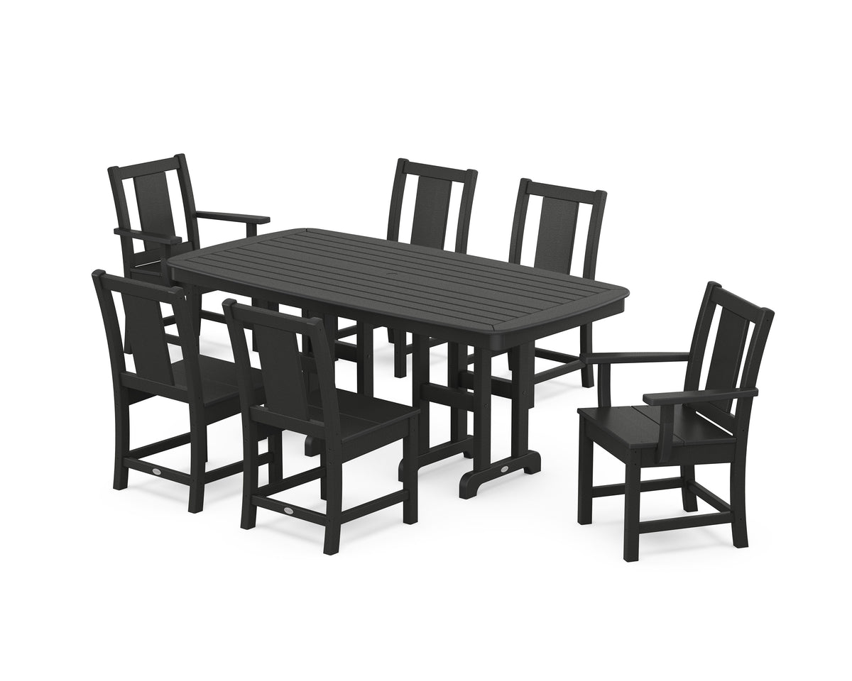 POLYWOOD Prairie 7-Piece Dining Set in Black