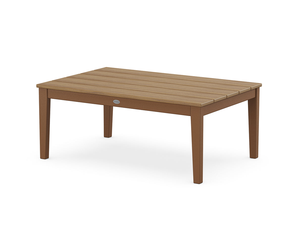 POLYWOOD Newport 28" x 42" Coffee Table in Teak / Natural
