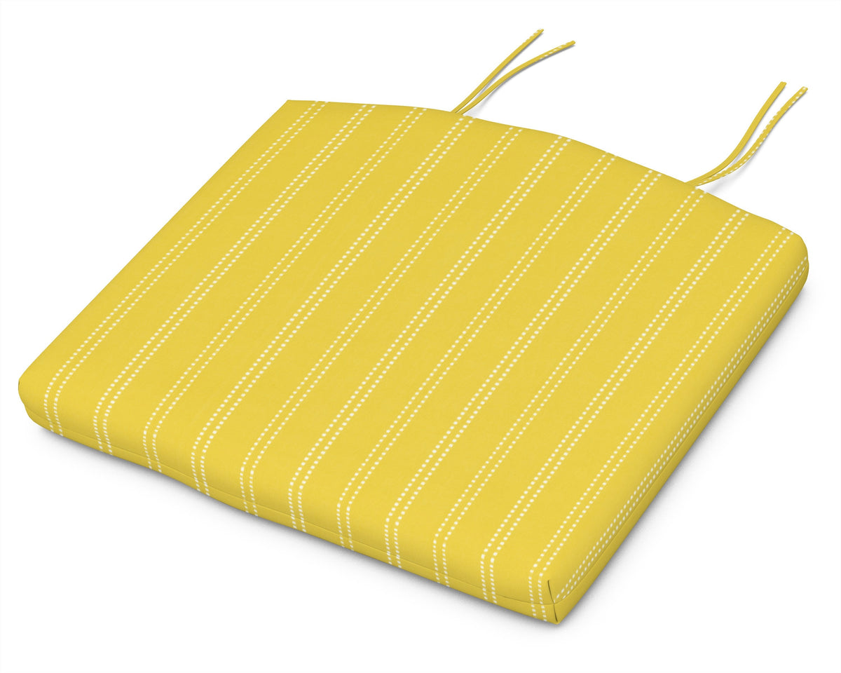 POLYWOOD Standard Seat Cushion 18.5"D x 24"W x 2.5"H in Stitch Canary