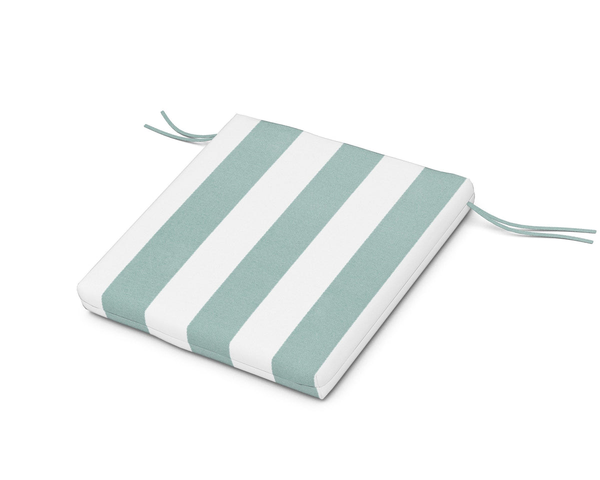 POLYWOOD AL300 Seat Pad in Cabana Stripe Glacier Spa