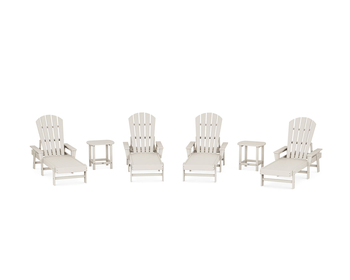 POLYWOOD South Beach Chaise 6-Piece Set in Sand