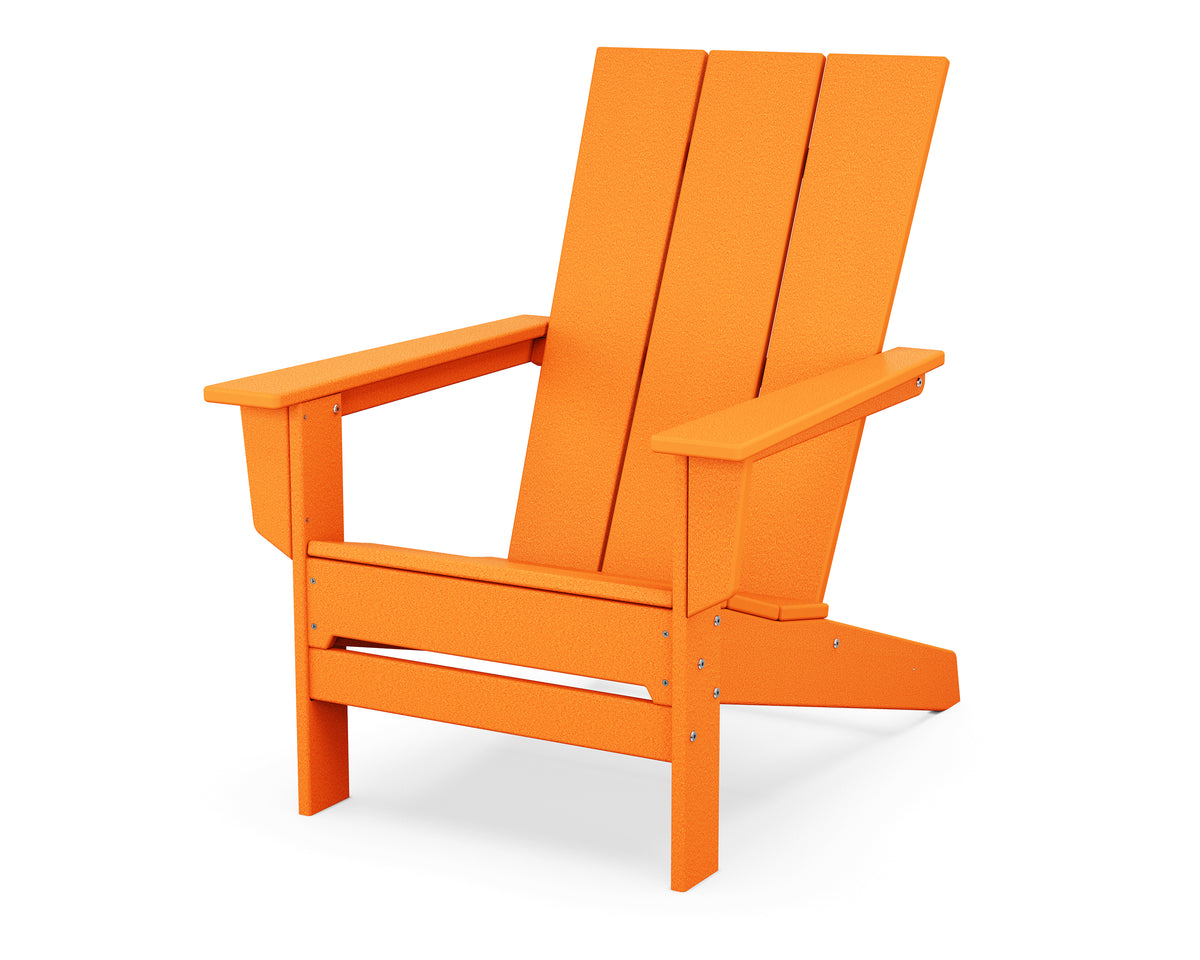 POLYWOOD Modern Studio Adirondack Chair in Tangerine
