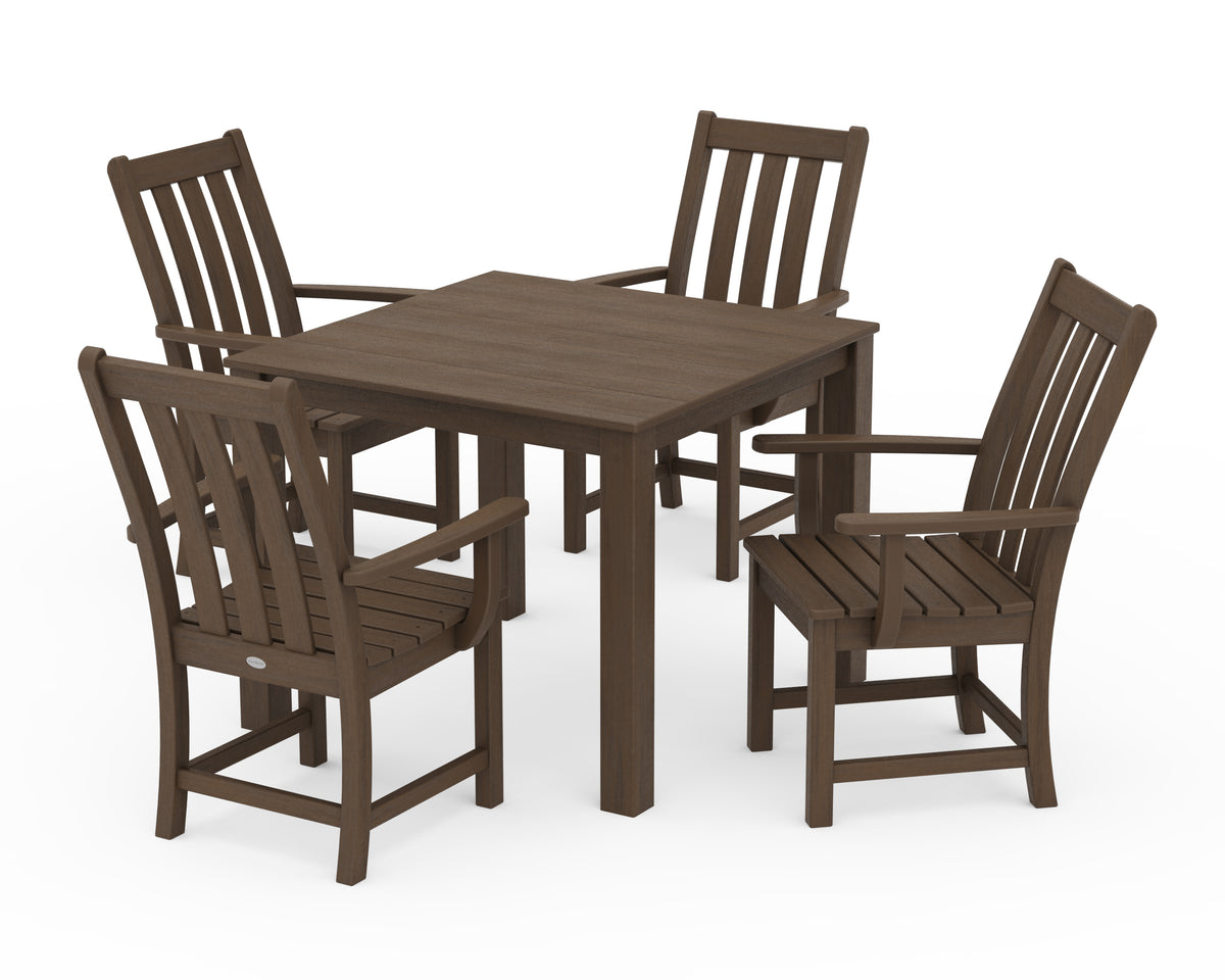 POLYWOOD Vineyard 5-Piece Parsons Dining Set in Kona