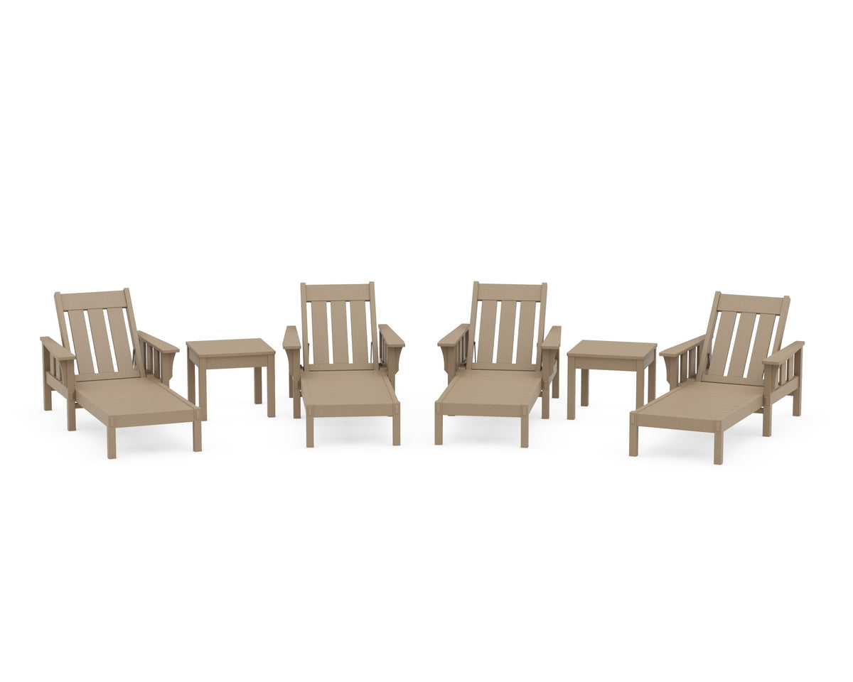 POLYWOOD Acadia 6-Piece Chaise Set in Vintage Sahara
