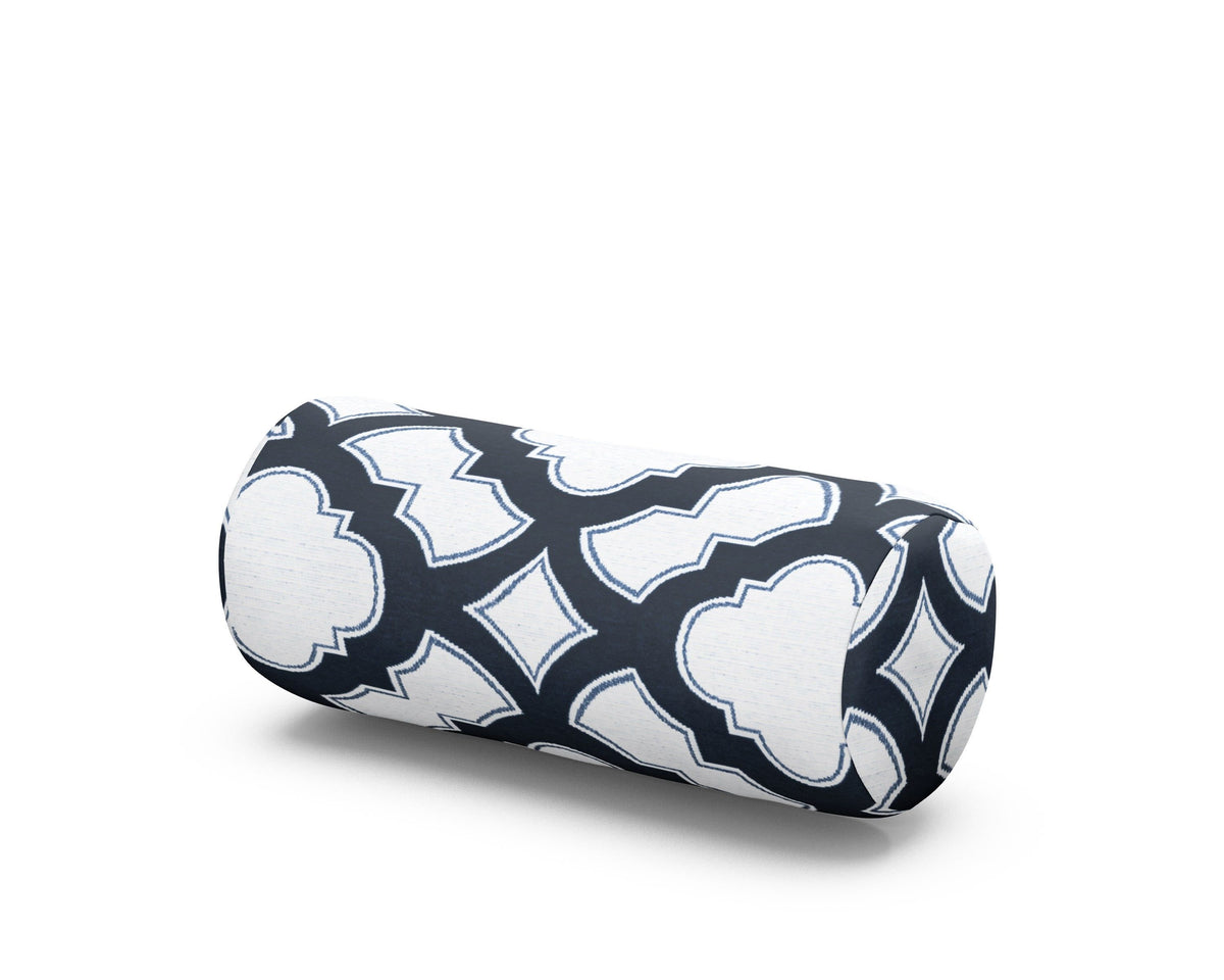 POLYWOOD Headrest Pillow - Two Strap in Trellis Marine Indigo