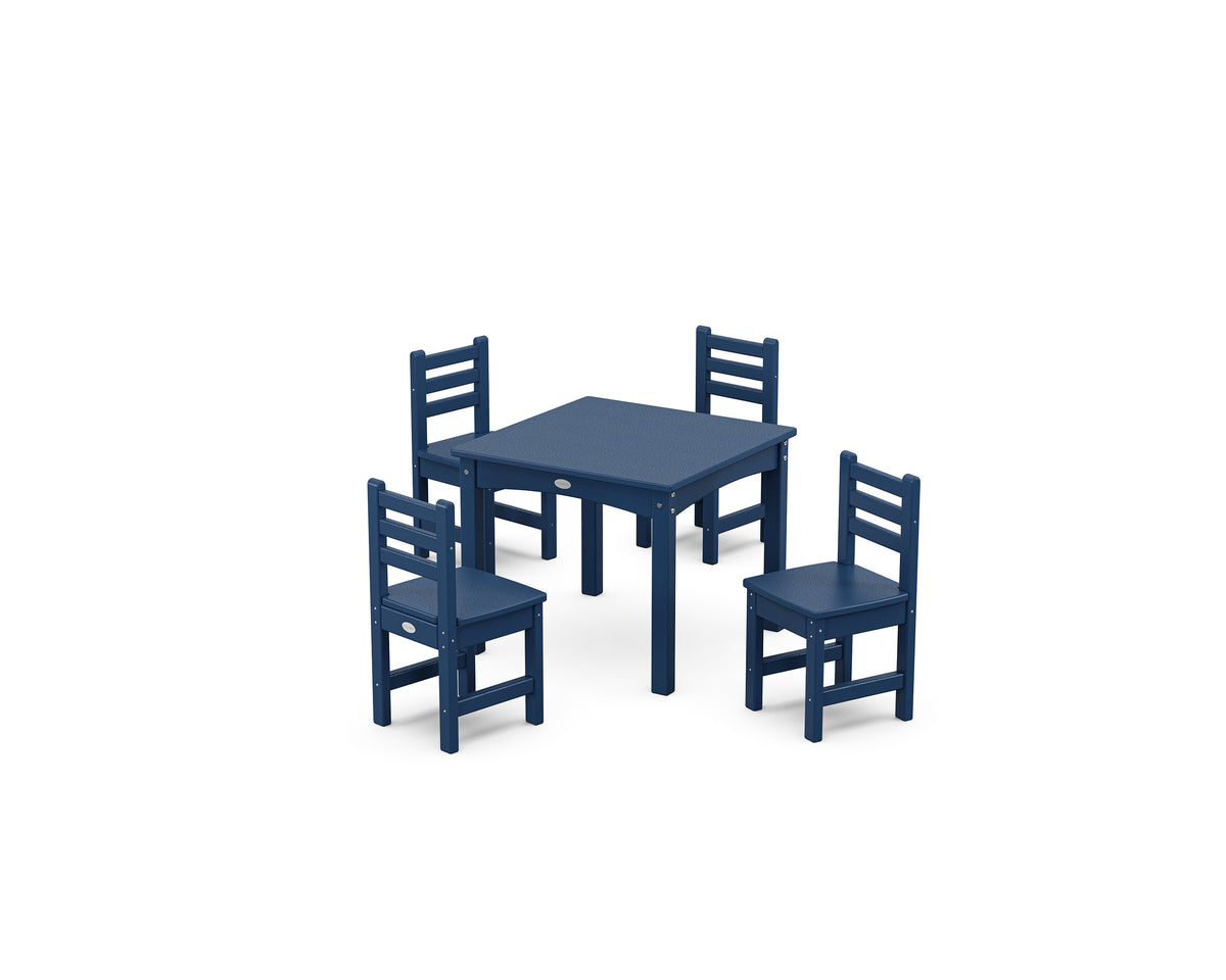 POLYWOOD Lakeside Toddler 5-Piece Dining Set in Navy