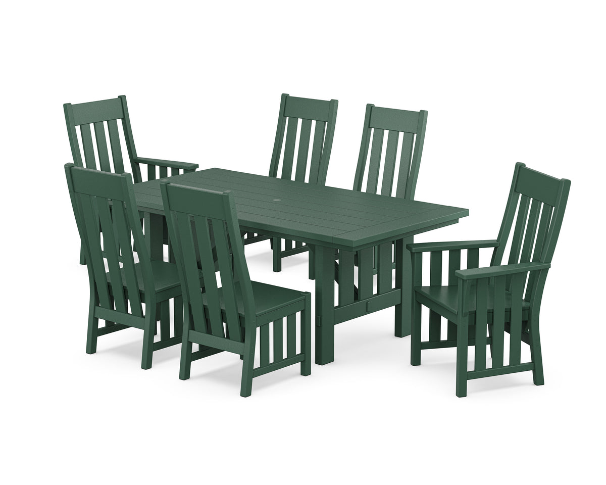 POLYWOOD Acadia 7-Piece Dining Set in Green
