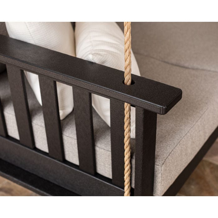 Detail view of the POLYWOOD Vineyard Daybed Swing