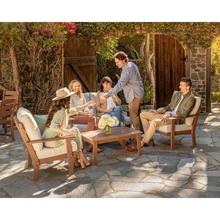 Detail view of the POLYWOOD Lakeside 4-Piece Seating Set
