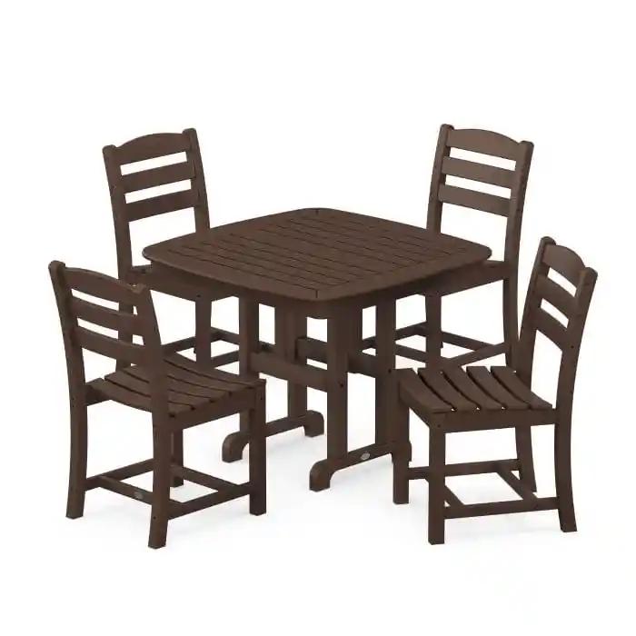 Polywood La Casa Café 5-Piece Side Chair Dining Set - Casual Furniture World