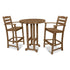 Polywood La Casa Café 3-Piece Round Farmhouse Bar Set - Casual Furniture World
