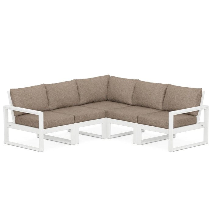 Polywood EDGE 5-Piece Modular Deep Seating Set - Casual Furniture World