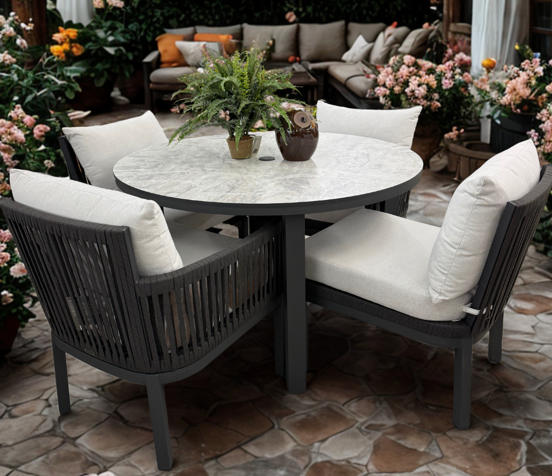 Preveli Dining Table Set with 4 Chairs