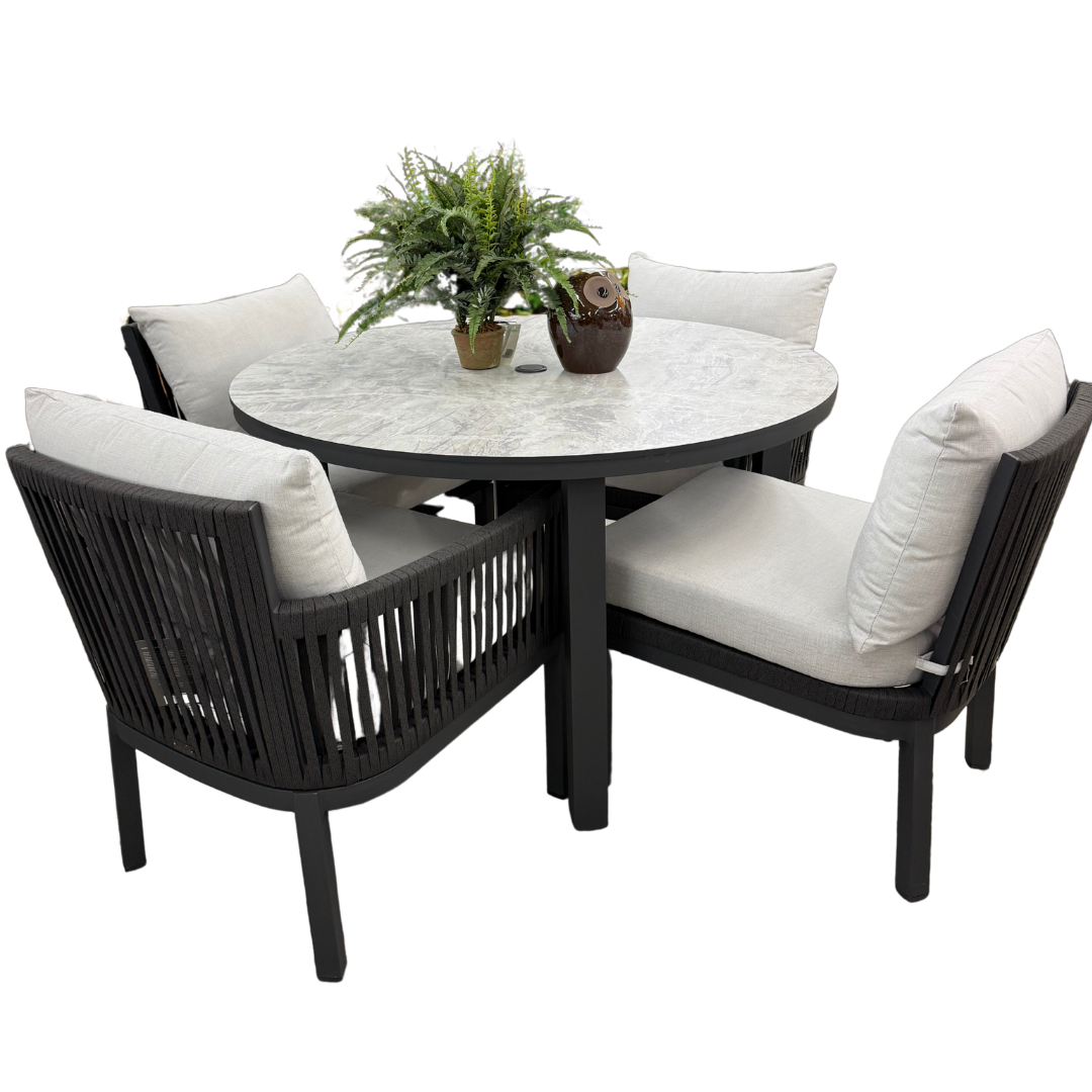 Preveli Dining Table Set with 4 Chairs