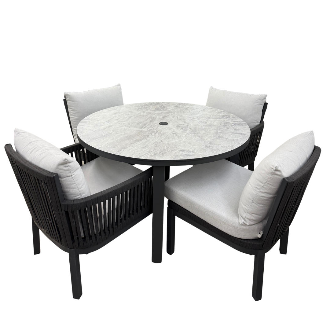 Preveli Dining Table Set with 4 Chairs