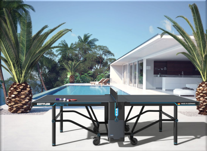 Kettler Outdoor 15 Ping Pong Table and Paddle Set