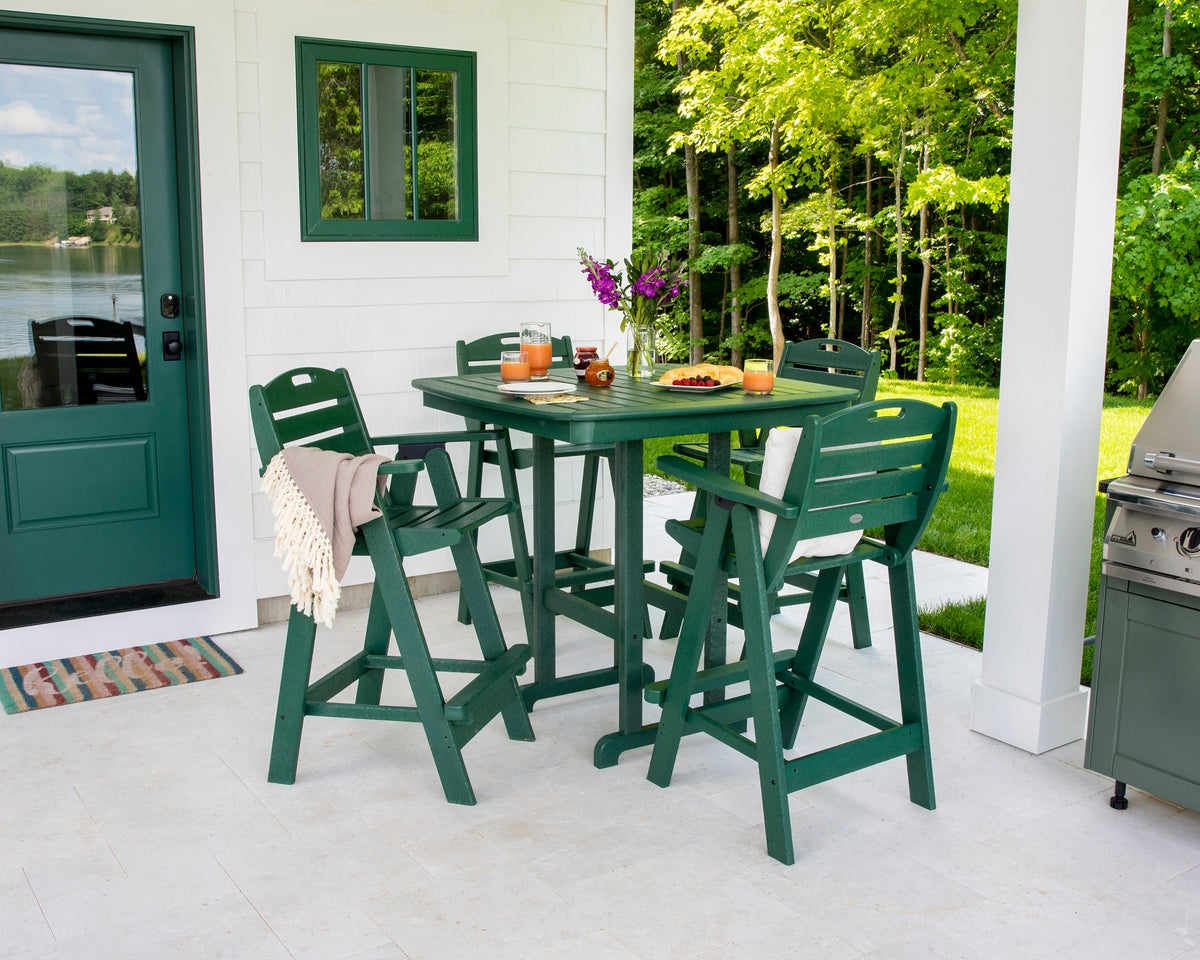 Lifestyle photo of the POLYWOOD Nautical 5-Piece Bar Set
