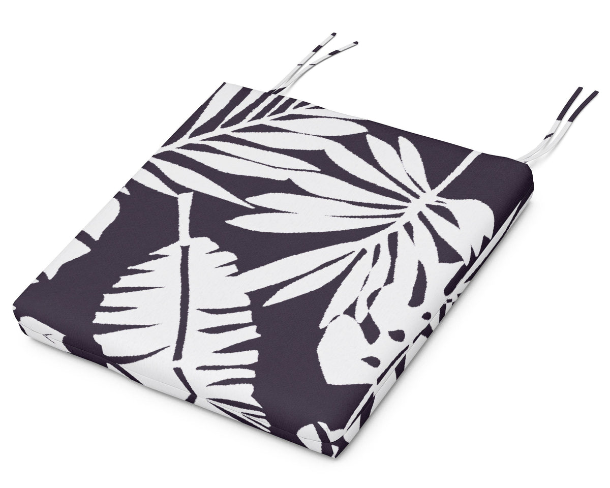 POLYWOOD Seat Cushion 17"D x 19"W x 2.5"H in Leaf Navy